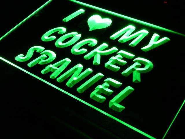 I Love My Cocker Spaniel LED Neon Light Sign - Way Up Gifts