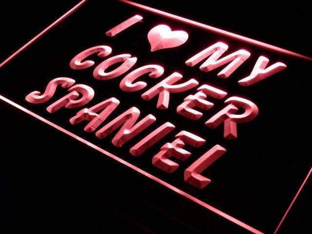 I Love My Cocker Spaniel LED Neon Light Sign - Way Up Gifts