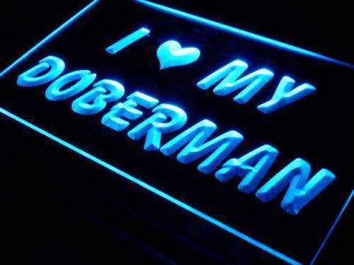 I Love My Doberman Dog LED Neon Light Sign - Way Up Gifts