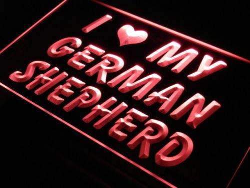 I Love My German Shepherd LED Neon Light Sign - Way Up Gifts