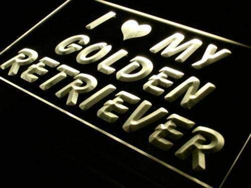 I Love My Golden Retriever LED Neon Light Sign - Way Up Gifts