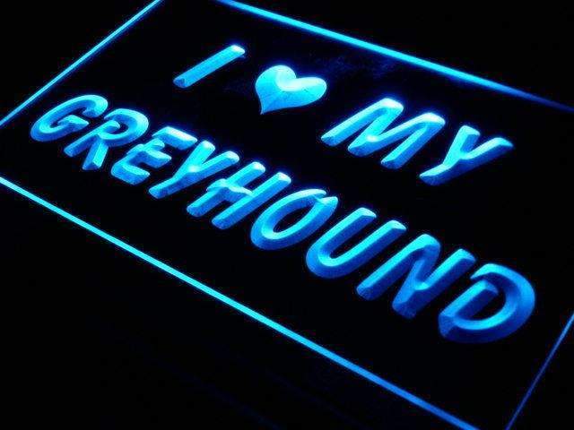 I Love My Greyhound LED Neon Light Sign - Way Up Gifts