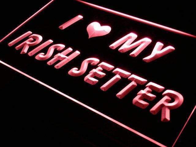 I Love My Irish Setter LED Neon Light Sign - Way Up Gifts