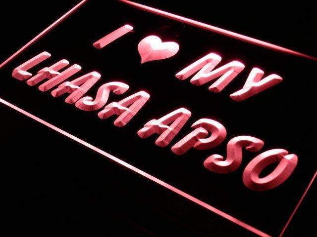 I Love My Lhasa Apso LED Neon Light Sign - Way Up Gifts