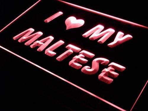 I Love My Maltese LED Neon Light Sign - Way Up Gifts