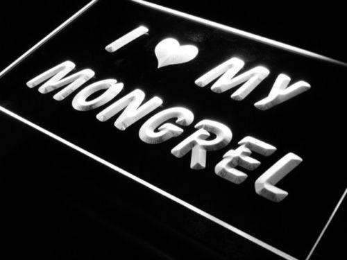 I Love My Mongrel LED Neon Light Sign - Way Up Gifts