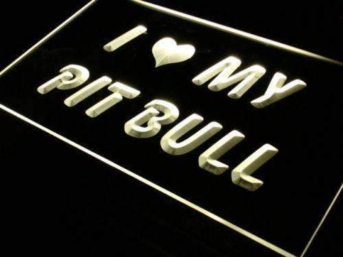 I Love My Pit Bull LED Neon Light Sign - Way Up Gifts