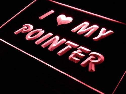 I Love My Pointer Dog LED Neon Light Sign - Way Up Gifts