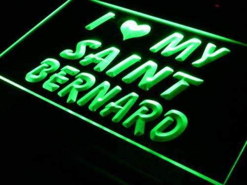 I Love My Saint Bernard LED Neon Light Sign - Way Up Gifts