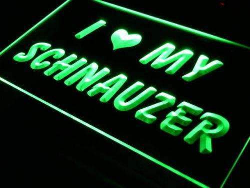 I Love My Schnauzer Dog LED Neon Light Sign - Way Up Gifts