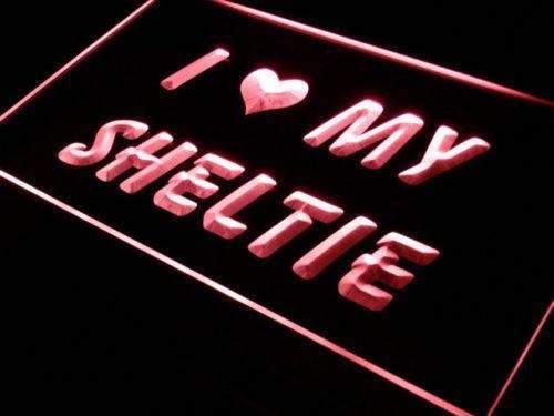 I Love My Sheltie Shetland Sheepdog LED Neon Light Sign - Way Up Gifts