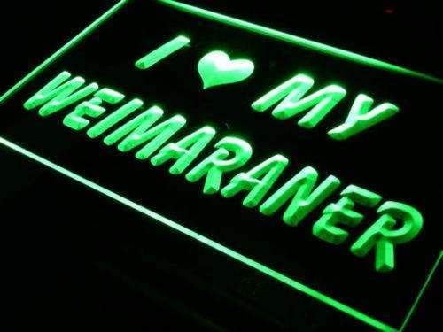 I Love My Weimaraner LED Neon Light Sign - Way Up Gifts