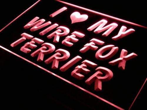 I Love My Wire Fox Terrier LED Neon Light Sign - Way Up Gifts