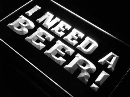 I Need a Beer LED Neon Light Sign - Way Up Gifts