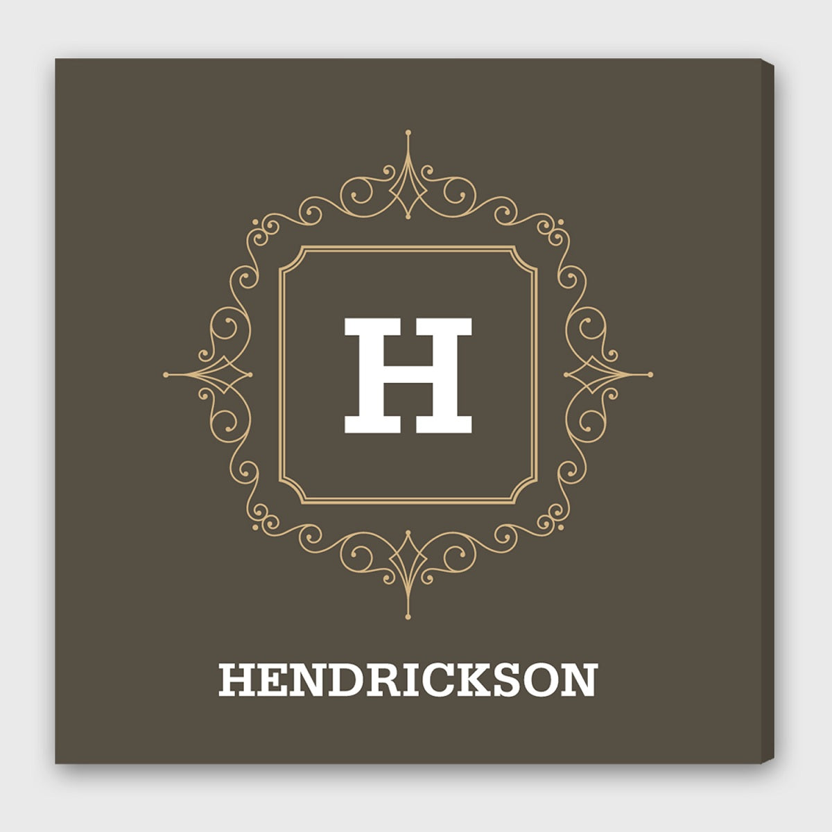 Personalized Initial Motif Canvas Print - Way Up Gifts