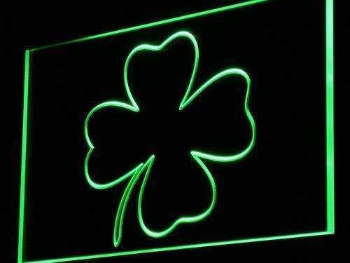 Irish Four Leaf Clover LED Neon Light Sign - Way Up Gifts