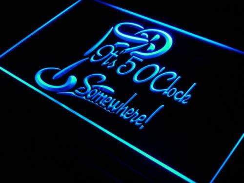 Its Five O Clock Somewhere LED Neon Light Sign - Way Up Gifts