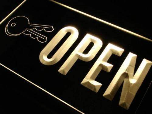 Key Cutting Open LED Neon Light Sign - Way Up Gifts