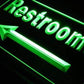 Left Arrow Restrooms LED Neon Light Sign - Way Up Gifts