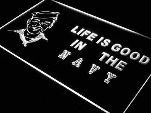 Life is Good Navy LED Neon Light Sign - Way Up Gifts