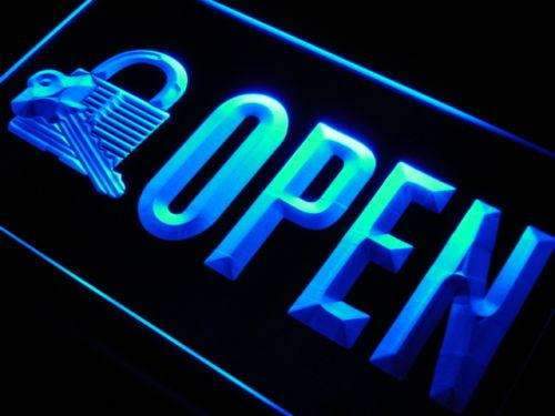 Locksmith Key Cutting Open LED Neon Light Sign - Way Up Gifts