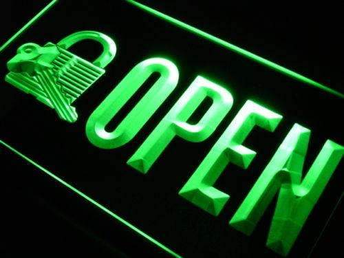 Locksmith Key Cutting Open LED Neon Light Sign - Way Up Gifts