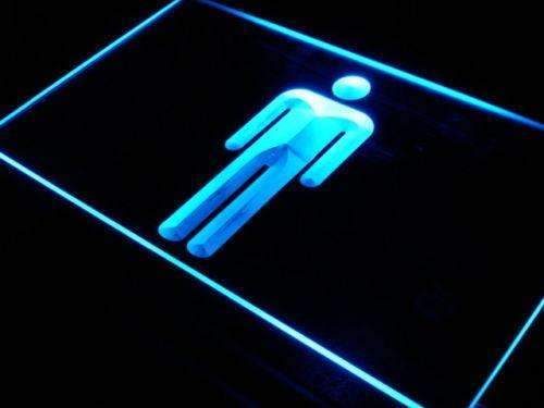 Male Mens Restroom LED Neon Light Sign - Way Up Gifts