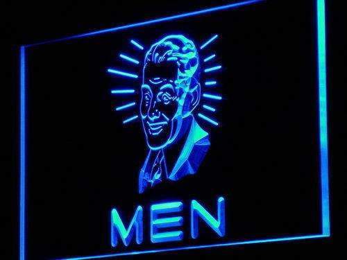 Mens Vintage Restrooms LED Neon Light Sign - Way Up Gifts