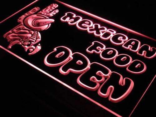 Mexican Food Tacos Open LED Neon Light Sign - Way Up Gifts