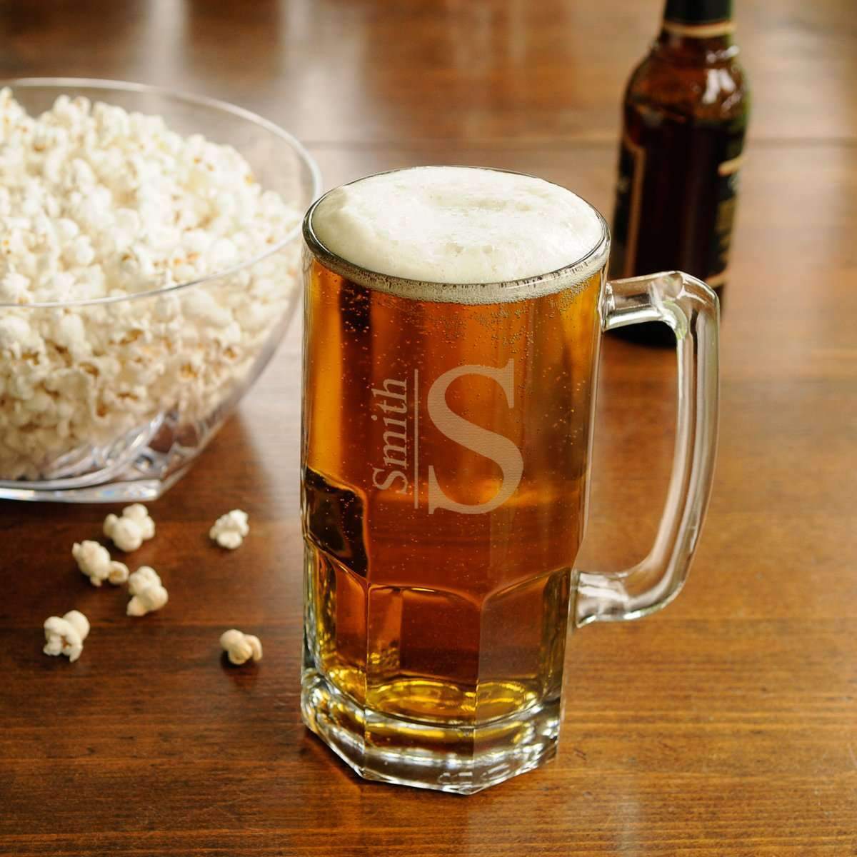 EXTRA Large Glass Mug Beer Handled 32 ounce 8 inches tall 4 inch rim