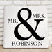 Personalized Mr & Mrs Black and White Canvas - Way Up Gifts