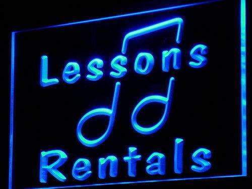 Music Instruments Lessons Rentals LED Neon Light Sign - Way Up Gifts