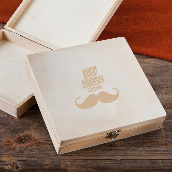 Personalized Groomsmen Wood Keepsake Box - Way Up Gifts
