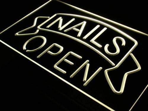 Nails Open LED Neon Light Sign - Way Up Gifts