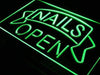 Nails Open LED Neon Light Sign - Way Up Gifts