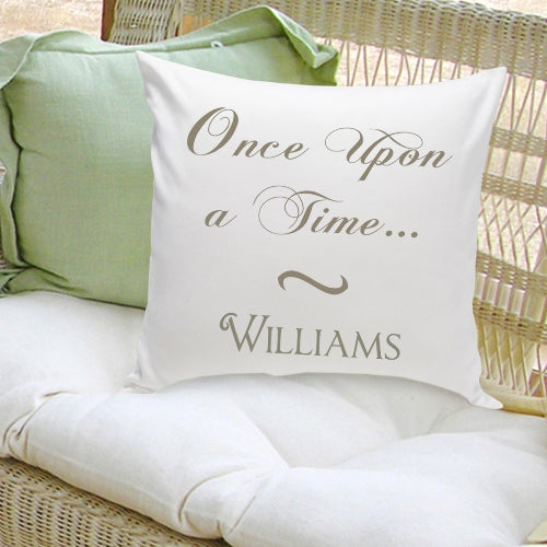 Personalized Once Upon A Time Decorative Throw Pillow - Way Up Gifts