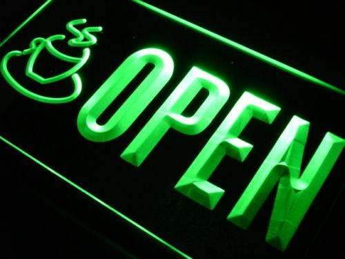Buy Open Coffee Cafe LED Neon Light Sign — Way Up Gifts
