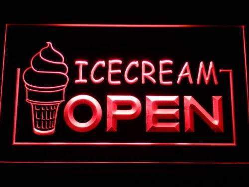 Open Ice Cream Shop LED Neon Light Sign - Way Up Gifts