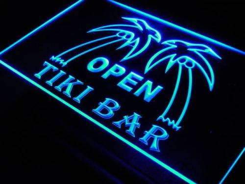 Open Tiki Bar LED Neon Light Sign - Way Up Gifts