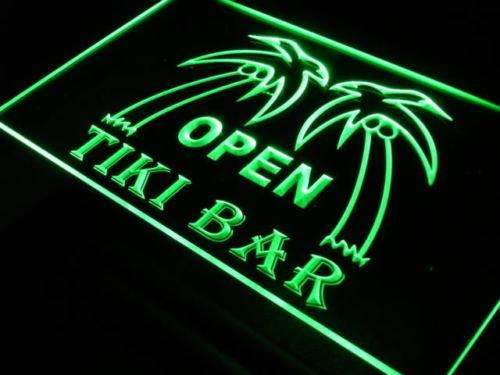 Open Tiki Bar LED Neon Light Sign - Way Up Gifts