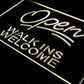 Open Walk Ins Welcome Barber Shop Hair Salon LED Neon Light Sign - Way Up Gifts