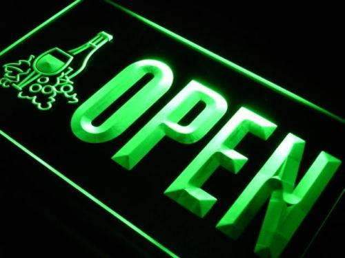Open Winery Wine Shop LED Neon Light Sign - Way Up Gifts