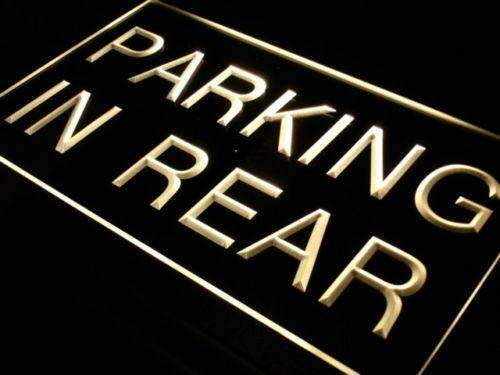 Parking in Rear LED Neon Light Sign - Way Up Gifts