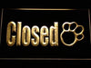 Paw Print Pet Shop Closed LED Neon Light Sign - Way Up Gifts