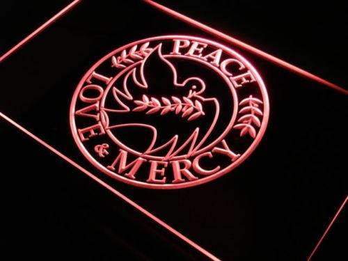 Peace Love Mercy LED Neon Light Sign - Way Up Gifts