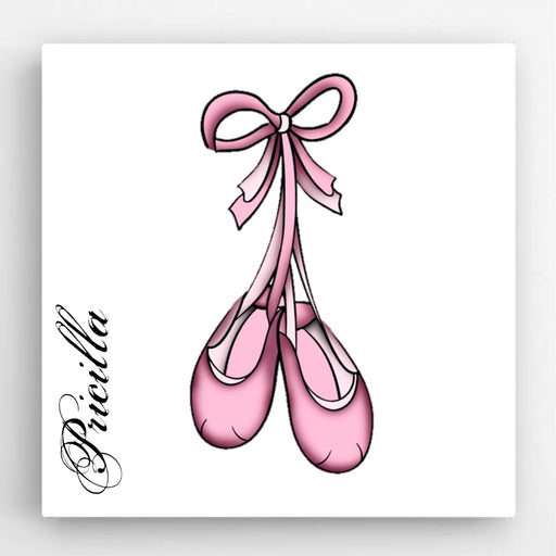 Personalized Ballet Shoes Kids Canvas Sign - Way Up Gifts