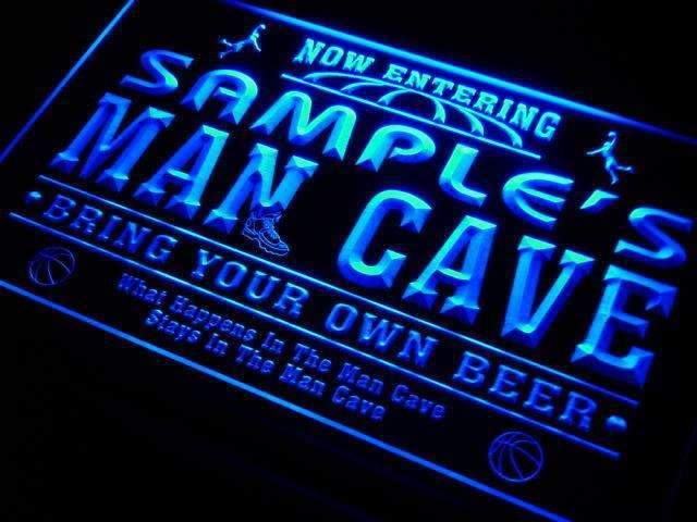 Personalized Basketball Man Cave LED Neon Light Sign - Way Up Gifts