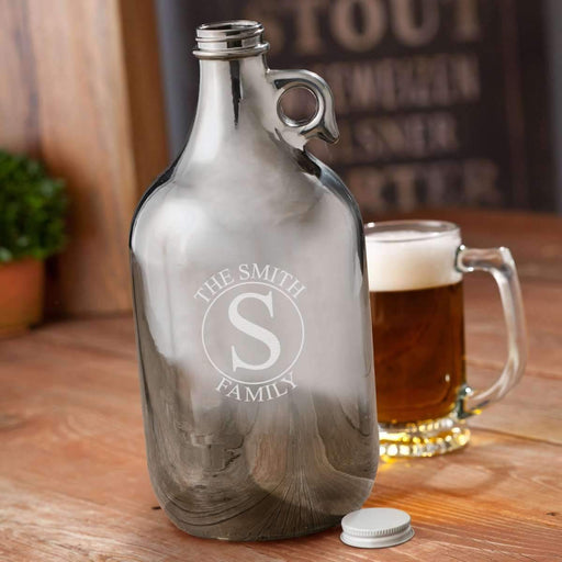 Personalized Gunmetal Beer Growler - Way Up Gifts