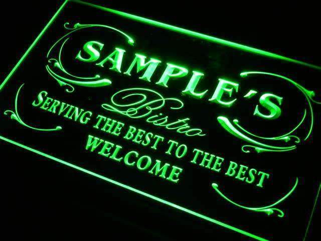 Personalized Bistro LED Neon Light Sign - Way Up Gifts