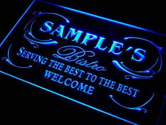 Personalized Bistro LED Neon Light Sign - Way Up Gifts